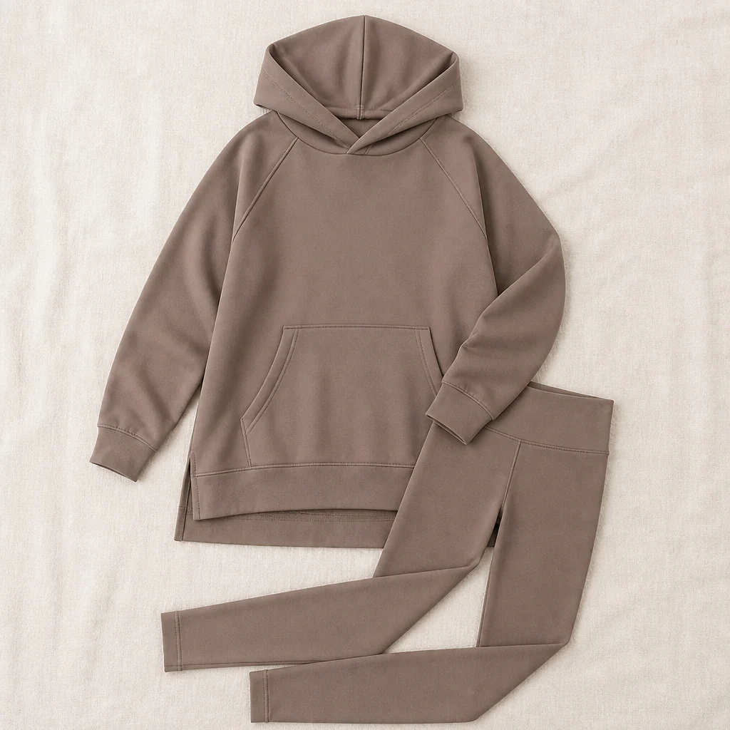 GlowFlex™ – Relaxed Hooded Tunic & High-Waist Leggings Set - Image 4