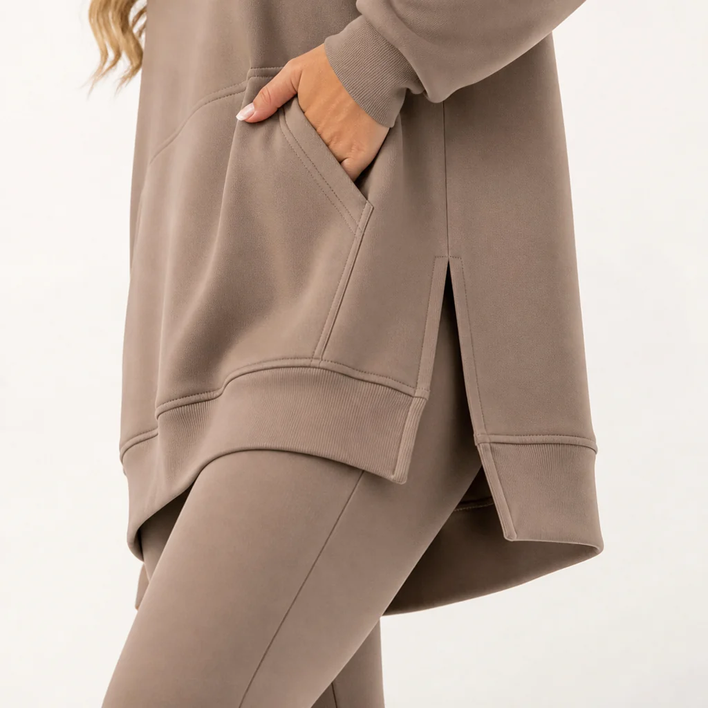 GlowFlex™ – Relaxed Hooded Tunic & High-Waist Leggings Set - Image 7