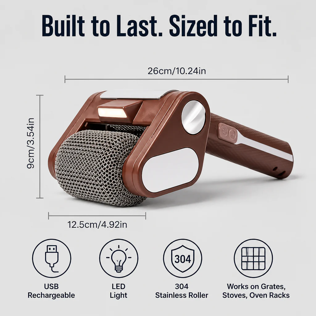 GrillGleam™ — Scrape Off Burnt-On Grease in Seconds Without a Single Loose Bristle - Image 7