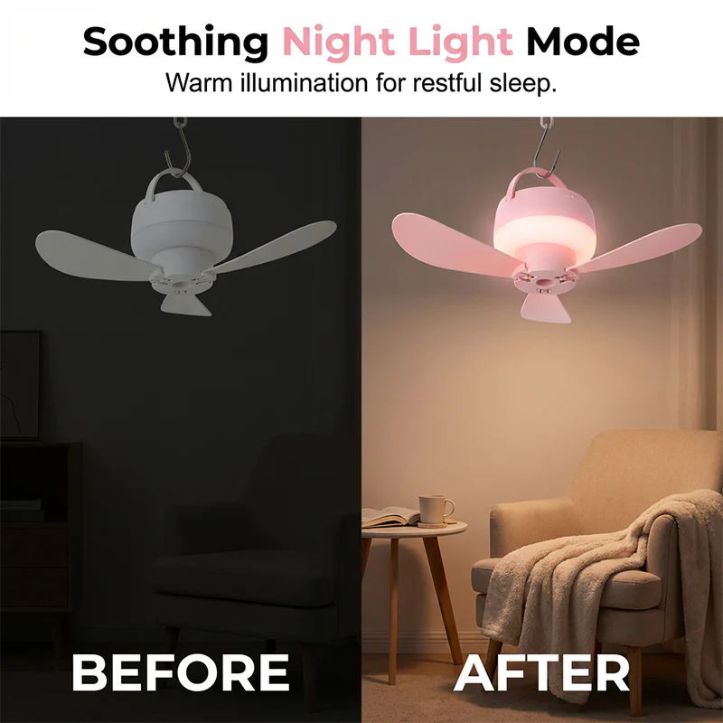 Hanging LED Fan with Night Light - Image 5