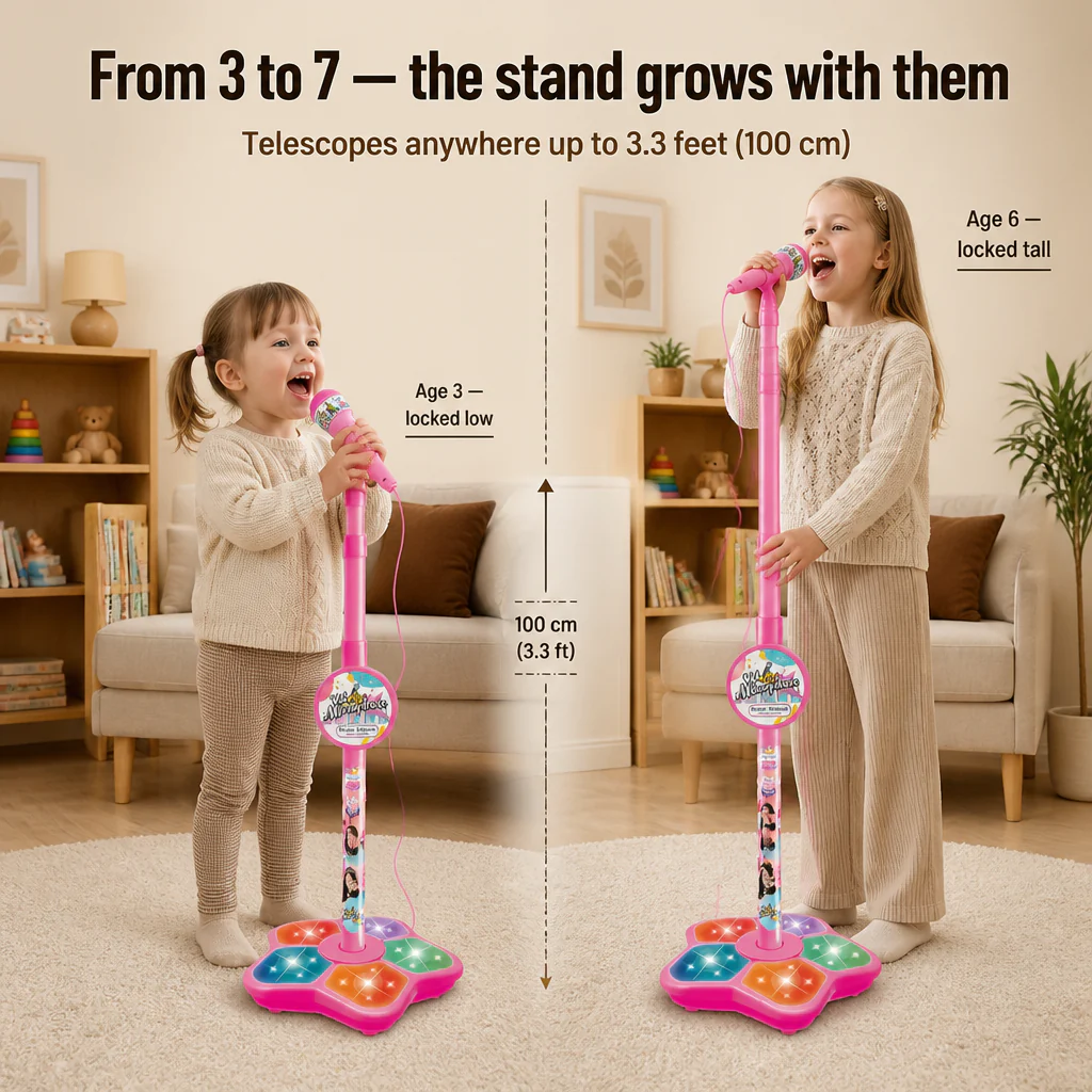 HarmonyVibe™ — Trade the Hairbrush Mic for a Real Performer's Stand | Pink, Blue, Black - Image 3