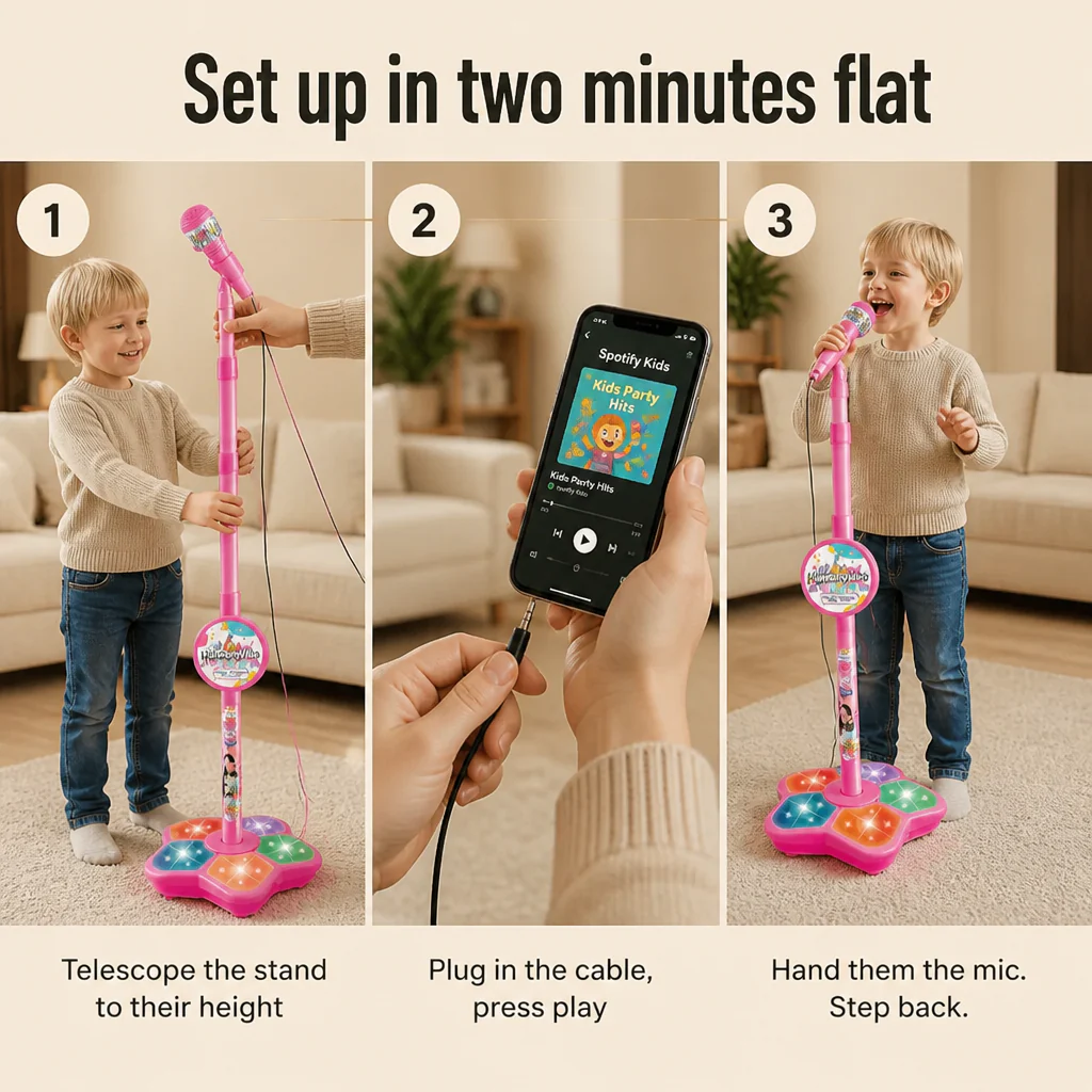 HarmonyVibe™ — Trade the Hairbrush Mic for a Real Performer's Stand | Pink, Blue, Black - Image 6