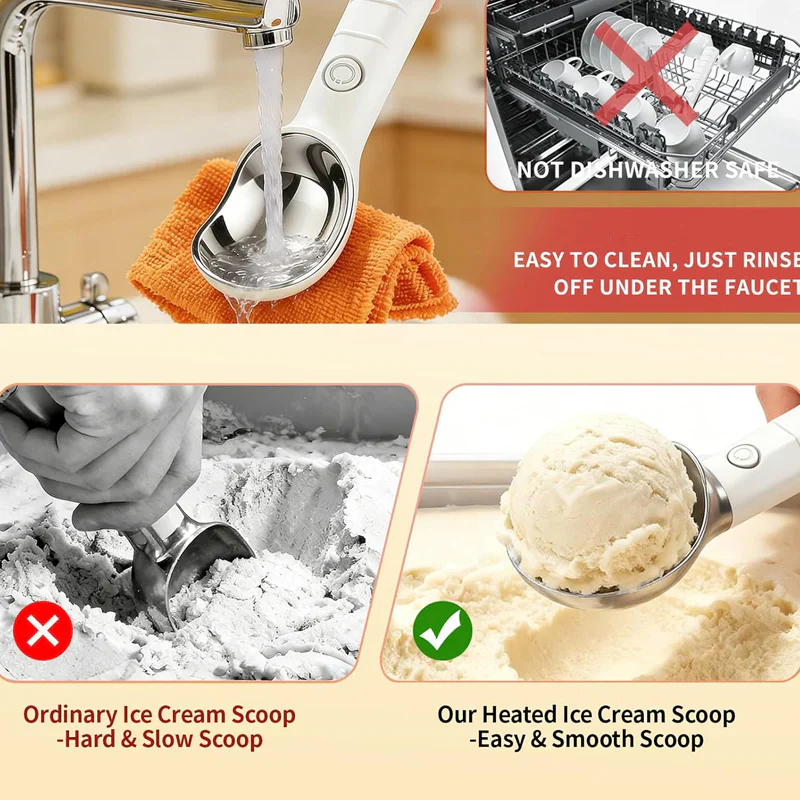 Heated Ice Cream Scoop – Serve Instantly - Image 10