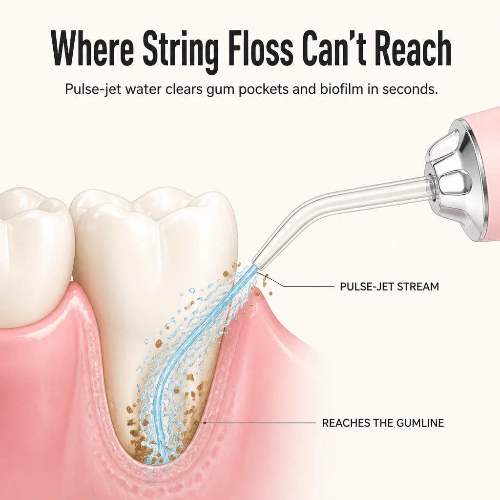HydraPulse™ — Blast Plaque & Bleeding-Gum Buildup Between Tight Teeth In Seconds - Image 3