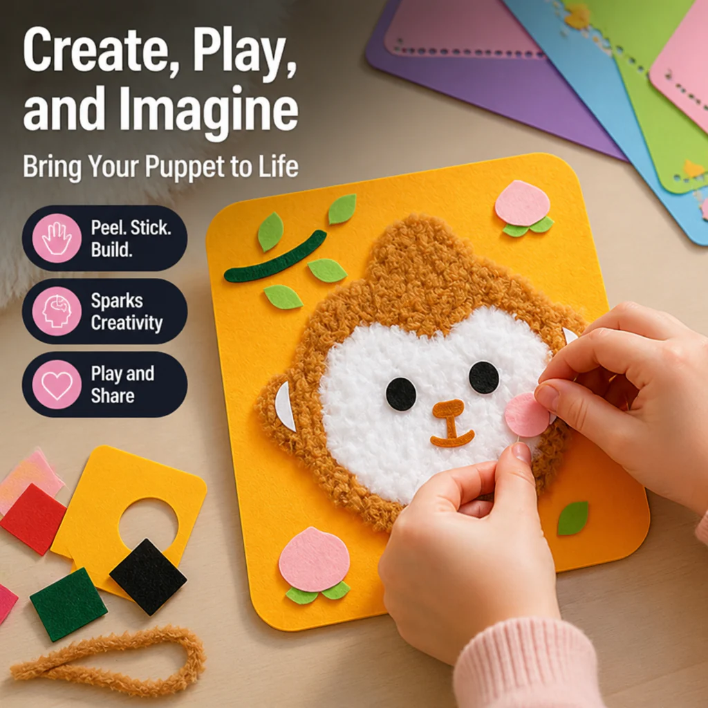ImagineoCraft™ Stick Puppet Kit — Unlock Your Child’s Creativity and Confidence with Every Handmade Character - Image 4