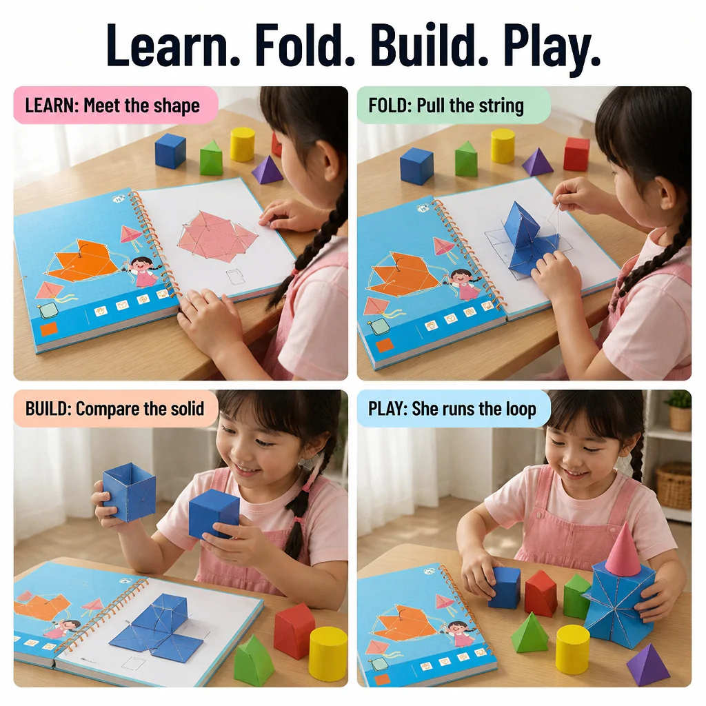 InfinityShapes™ — Pull a String, Watch Flat Pages Build 3D Shapes - Image 5