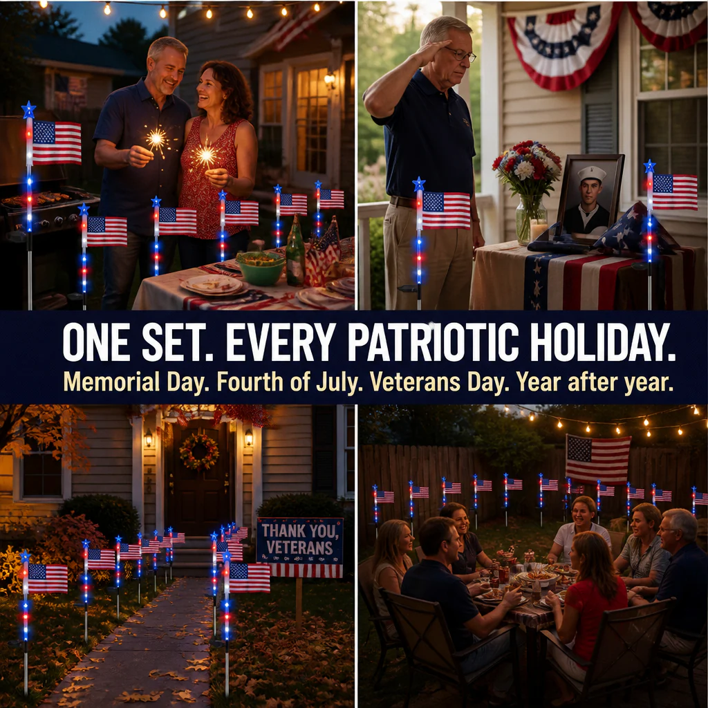 LibertyLume™ — Plant Solar Flag Lights That Glow Every Patriotic Holiday - Image 3