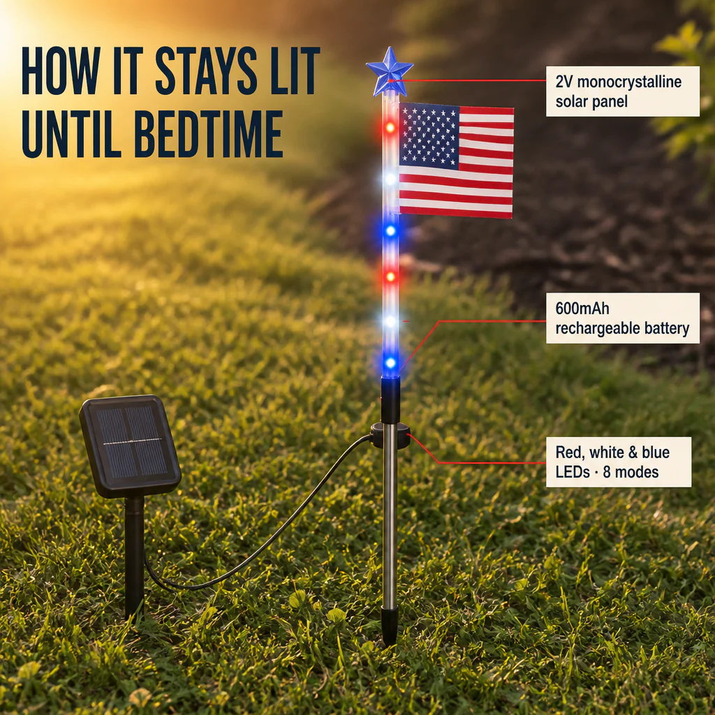 LibertyLume™ — Plant Solar Flag Lights That Glow Every Patriotic Holiday - Image 4