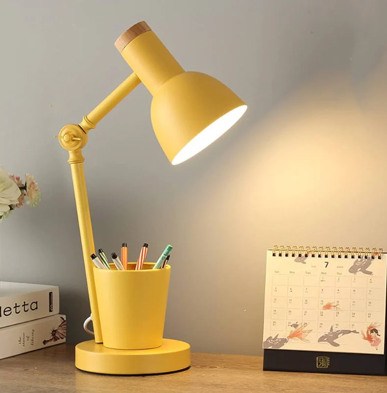 Lily Desk Lamp - Nordic Yellow Table Lamp - Adjustable Light - Image 5