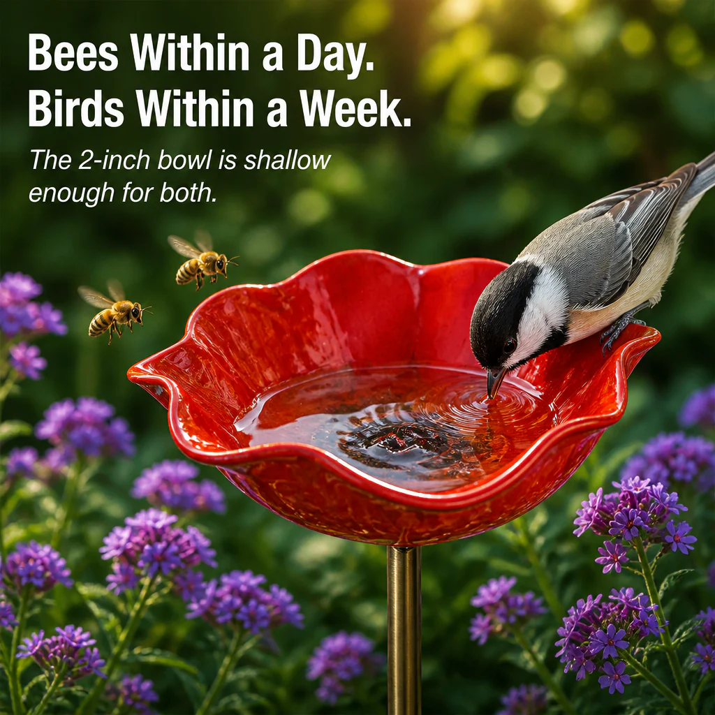 LiveFlare™ — Stake One Hand-Glazed Bloom Birds and Bees Show Up For - Image 3