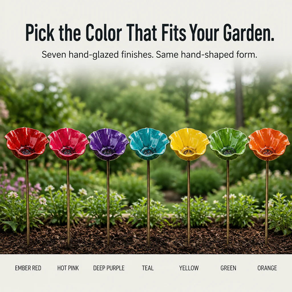 LiveFlare™ — Stake One Hand-Glazed Bloom Birds and Bees Show Up For - Image 8