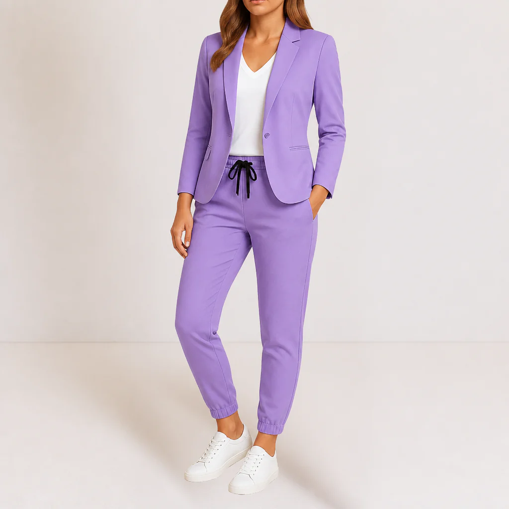 LumaEase™ – Tailored Jogger Suit Set with Drawstring Waist - Image 9