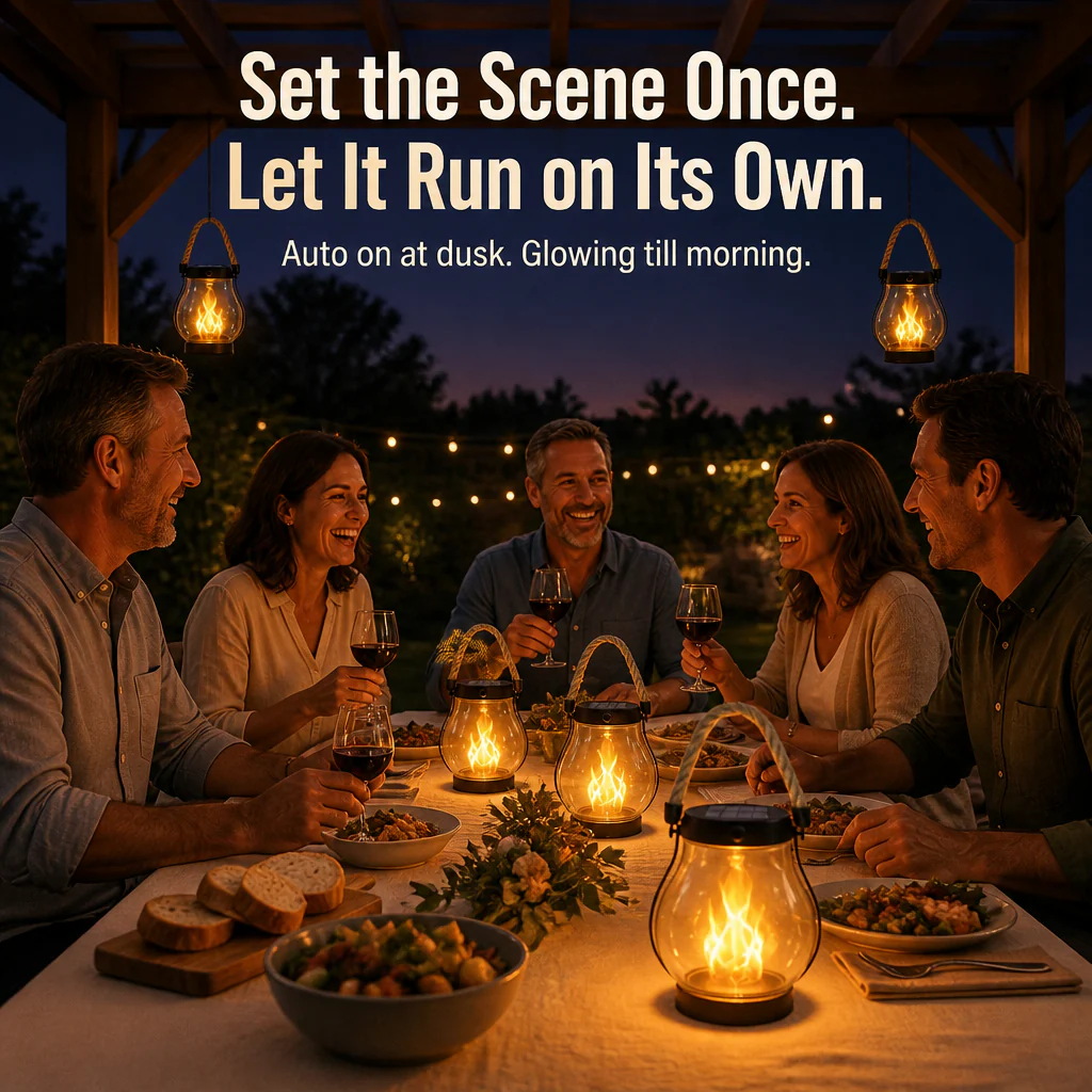 LumaFlare™ Solar Lantern — Light Any Patio With Real-Looking Flame Until Morning, No Wires - Image 4