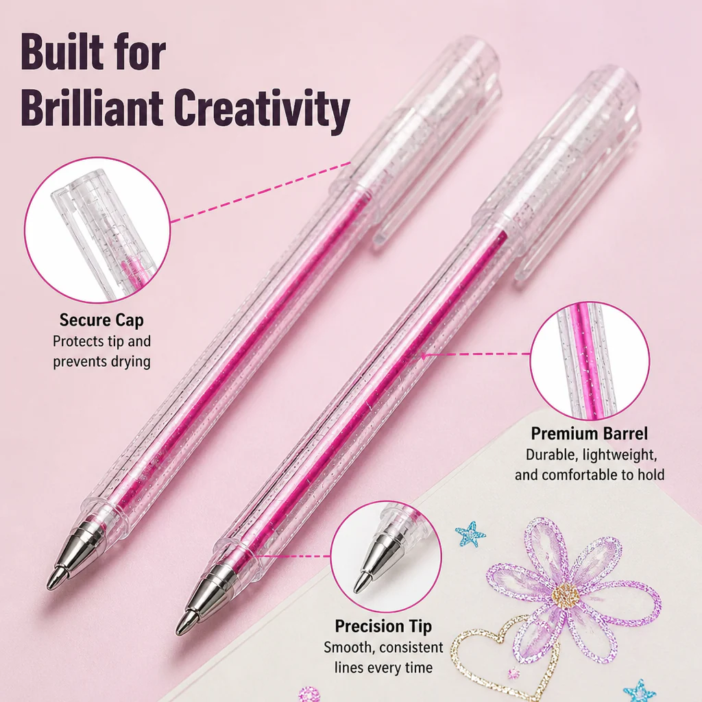 LumaHue™ Glitter Gel Pens — Unleash Brilliant Colors That Keep Your Imagination Forever Vibrant - Image 3