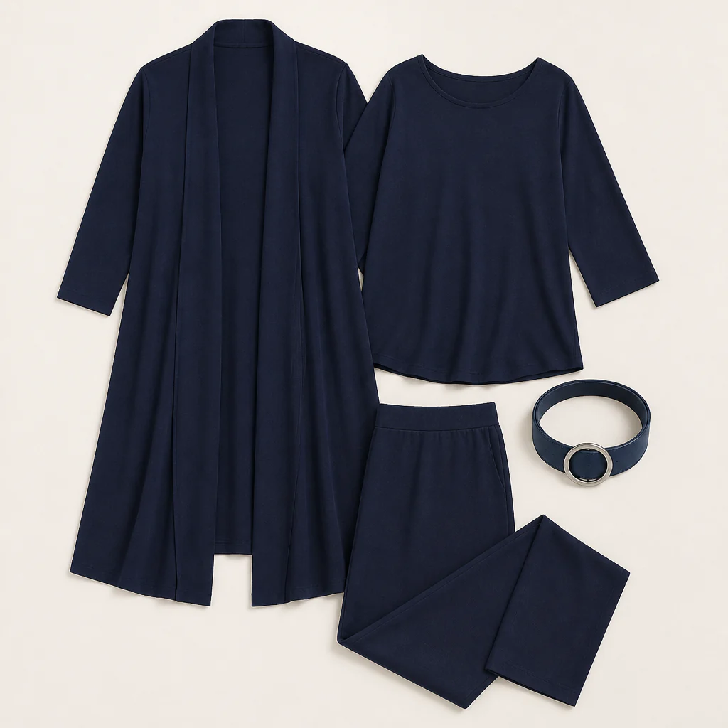 LumeEra™ – Relaxed 3-Piece Lounge Set with Long Open-Front Cardigan - Image 7