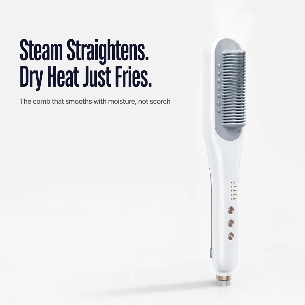 LumeVive™ — Steam Your Frizz Smooth Without Frying a Single Strand