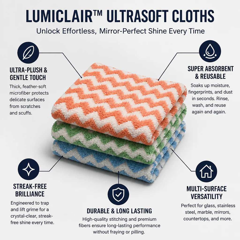 LumiClair™ Ultrasoft Cloths — Unlock Effortless, Mirror-Perfect Shine Every Time - Image 9