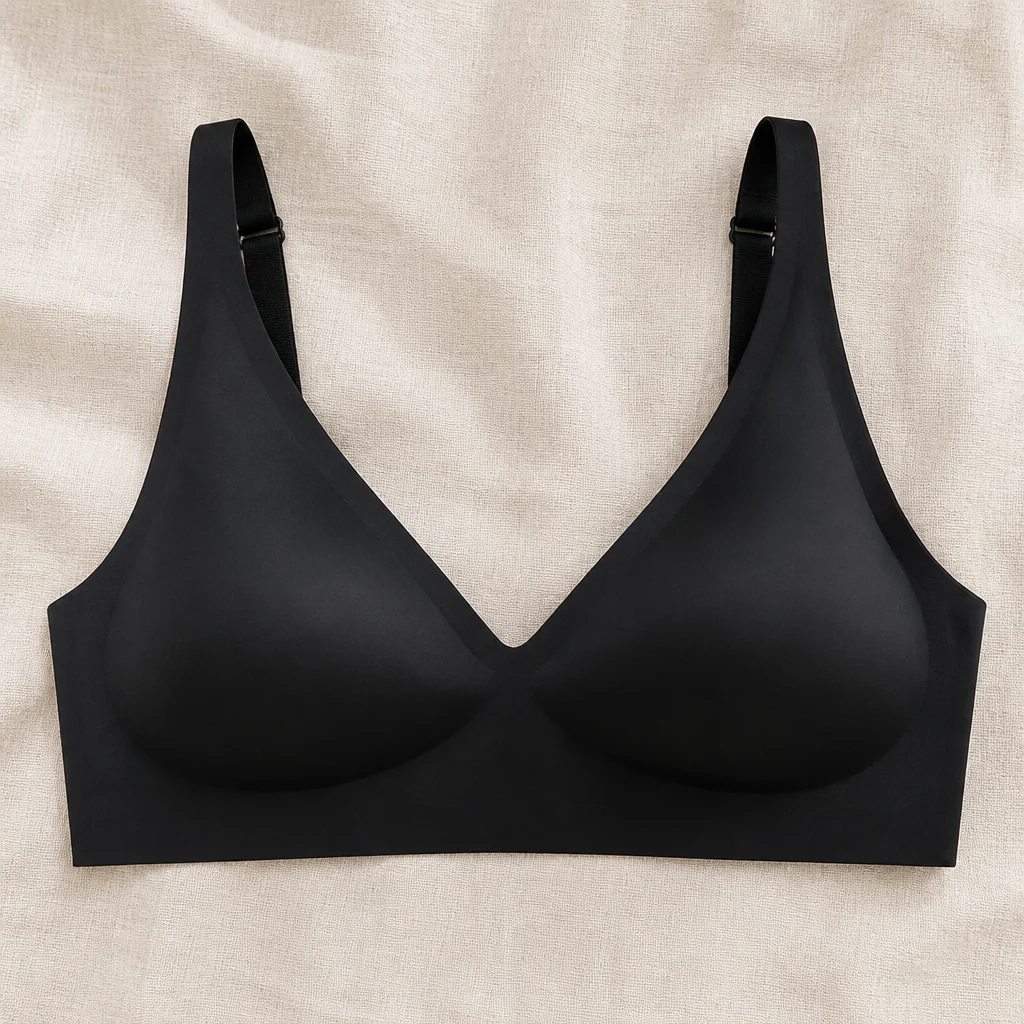 LumiFit™ – Wireless Seamless Bralette with Soft Padded V-Neck Cups - Image 3