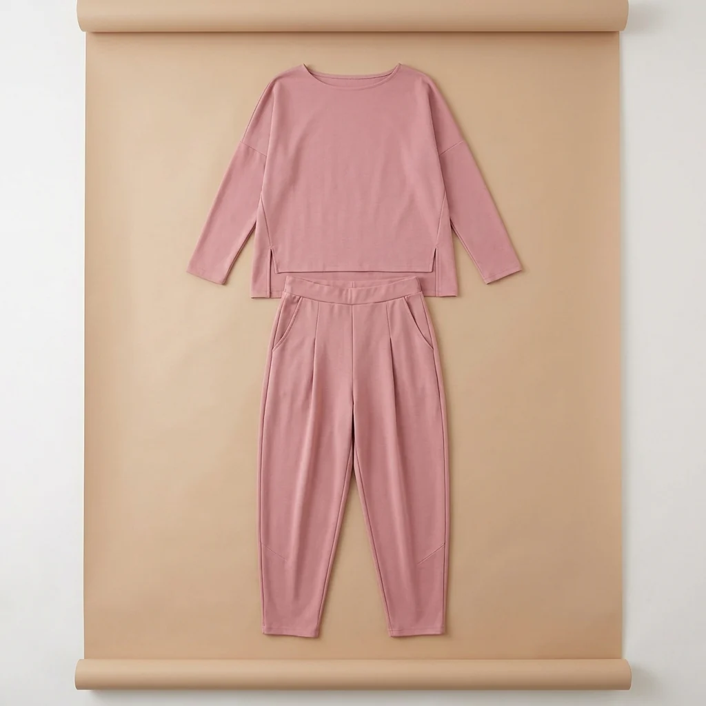 LuminaEase™ – Relaxed Boat-Neck Top & Tapered Pant Set - Image 11