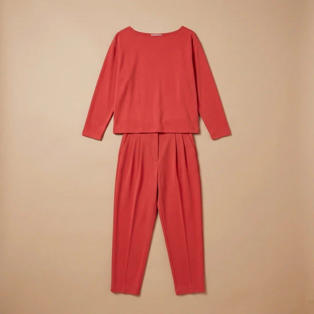 LuminaEase™ – Relaxed Boat-Neck Top & Tapered Pant Set - Image 13