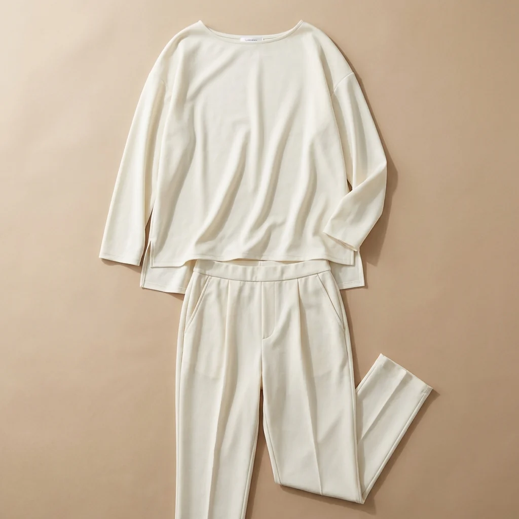 LuminaEase™ – Relaxed Boat-Neck Top & Tapered Pant Set - Image 4