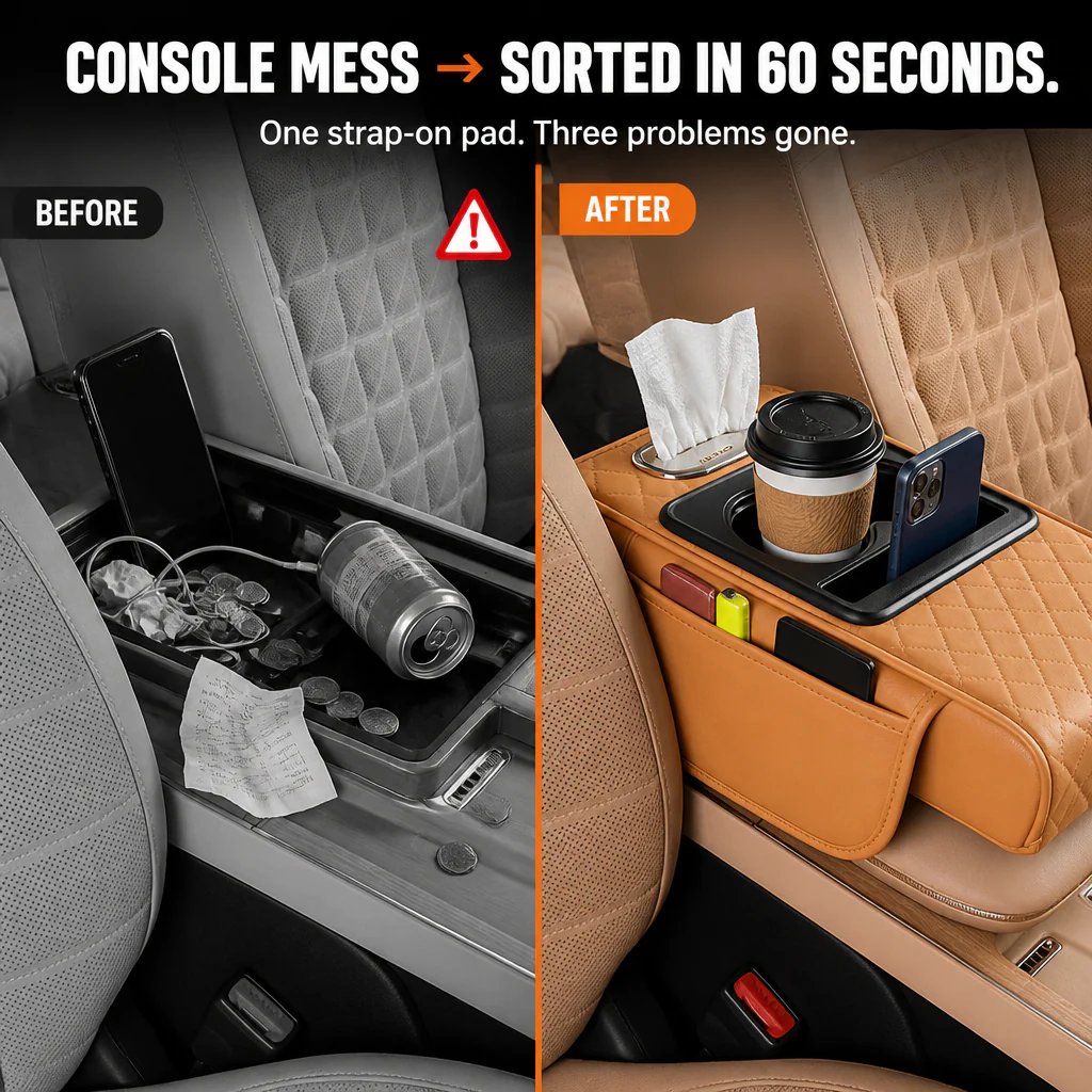 LuminaLuxe™ — Tame Center Console Chaos With One Strap-On Armrest Pad - Image 3