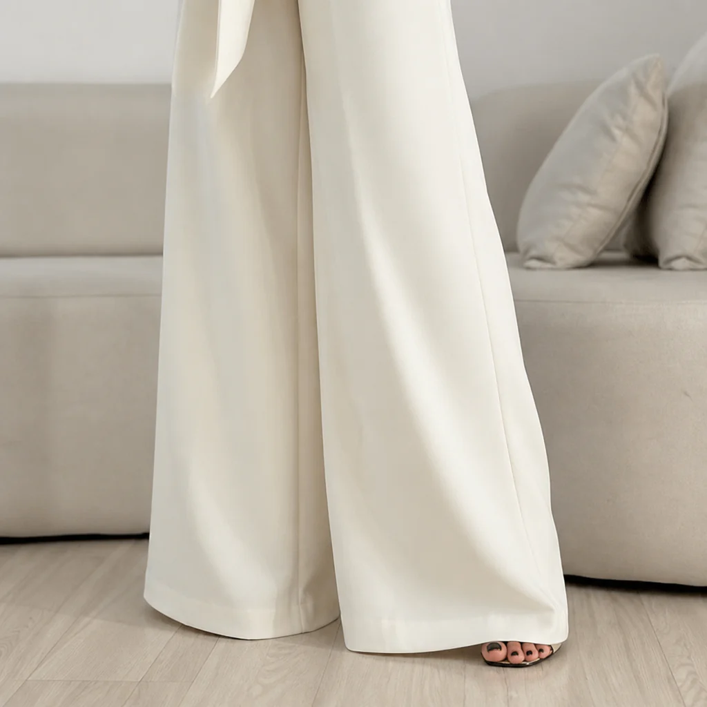 LuminaSilk™ – Draped Halter Wide-Leg Jumpsuit with Tie Waist - Image 7