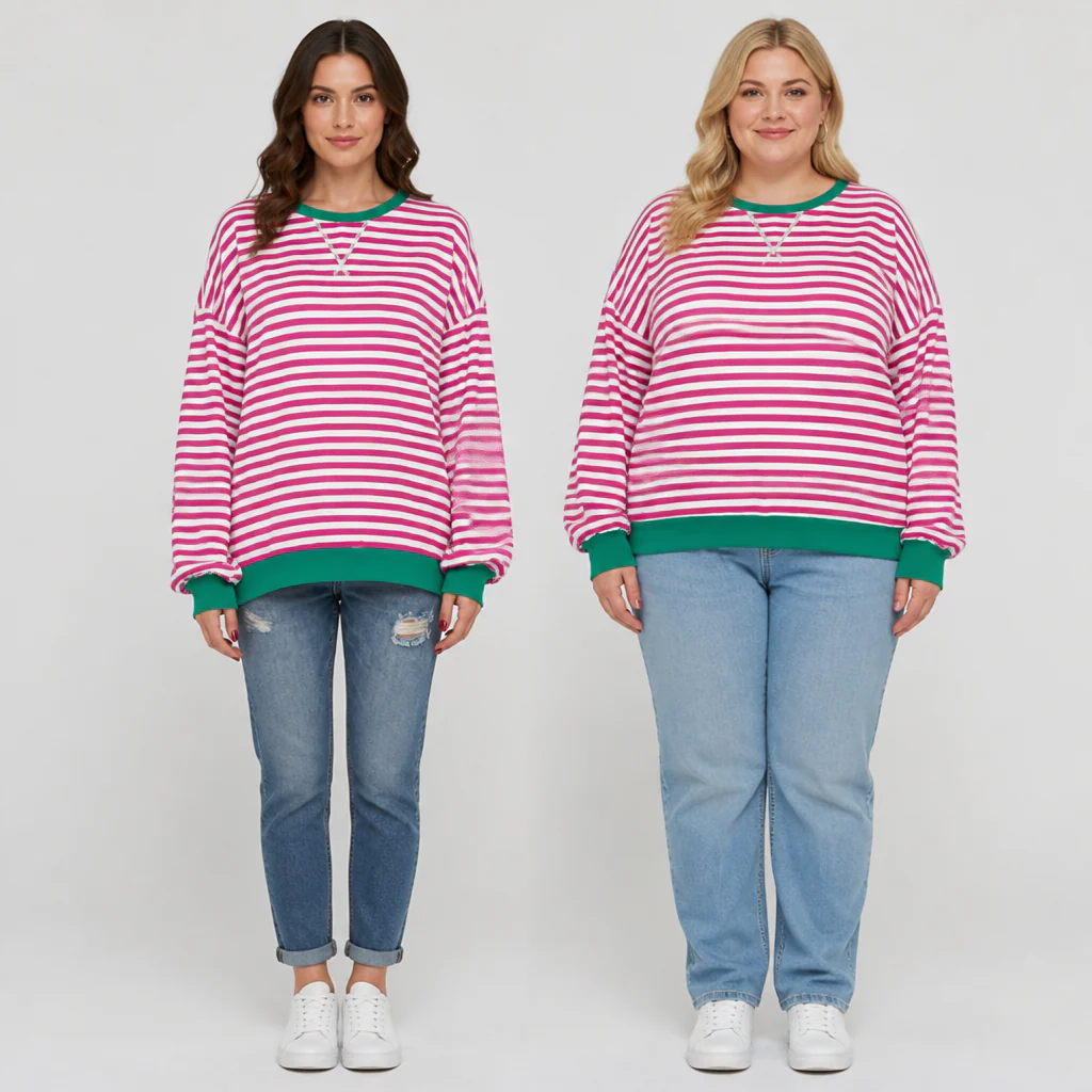 LuminaSoft™ Casual Long Sleeve Striped Shirt — Wrap Yourself in All-Day Softness and Timeless Style - Image 19