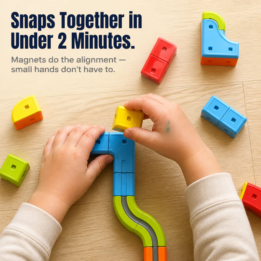 LuminaTrack™ — Snap Tracks Together and Send the Magnetic Train Gliding - Image 4