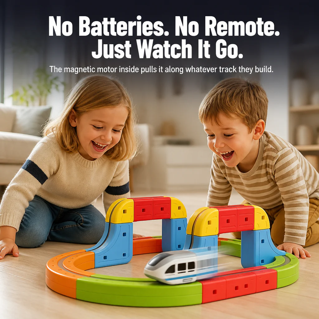 LuminaTrack™ — Snap Tracks Together and Send the Magnetic Train Gliding - Image 5