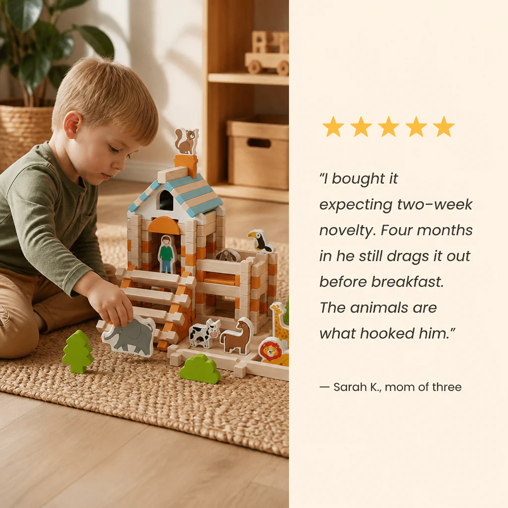 LuminoBlocks™ — Build a Wooden Animal World Your Kid Plays With for Hours - Image 8