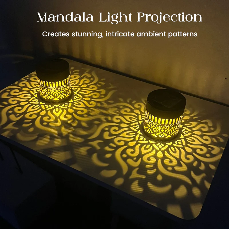 LumiRaya™ Solar Mandala Projector — Create Instant Outdoor Magic with Effortless, Cozy Glow - Image 3