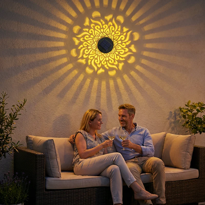 LumiRaya™ Solar Mandala Projector — Create Instant Outdoor Magic with Effortless, Cozy Glow - Image 6