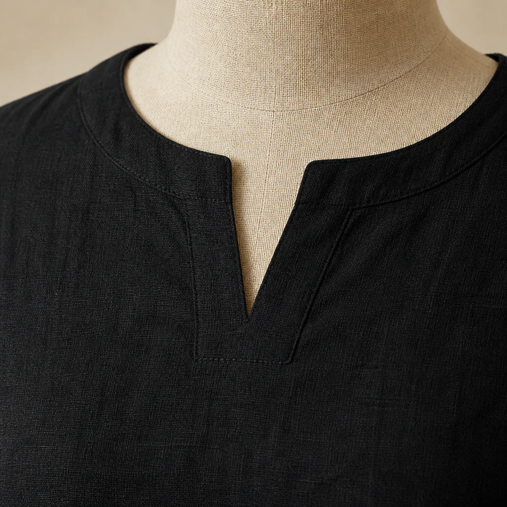 LumoraEase™ – Relaxed Cotton-Linen V-Neck Two-Piece Set - Image 5