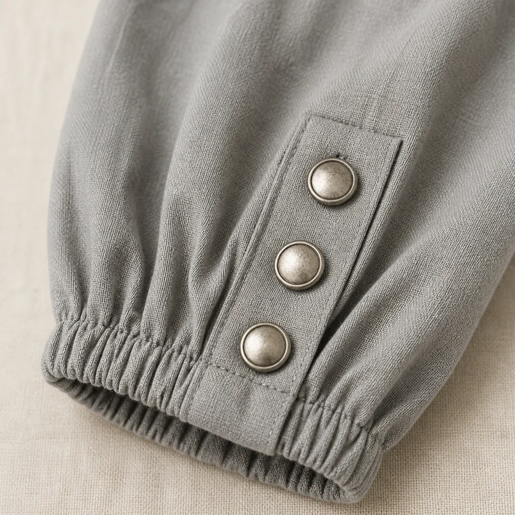 LunaEase™ – Soft Cotton-Linen Cropped Pants with Button-Cuff Hem - Image 6