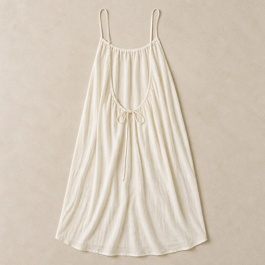 LunaVibe™ – Flowy Open-Back Cami Sundress with Adjustable Tie - Image 4
