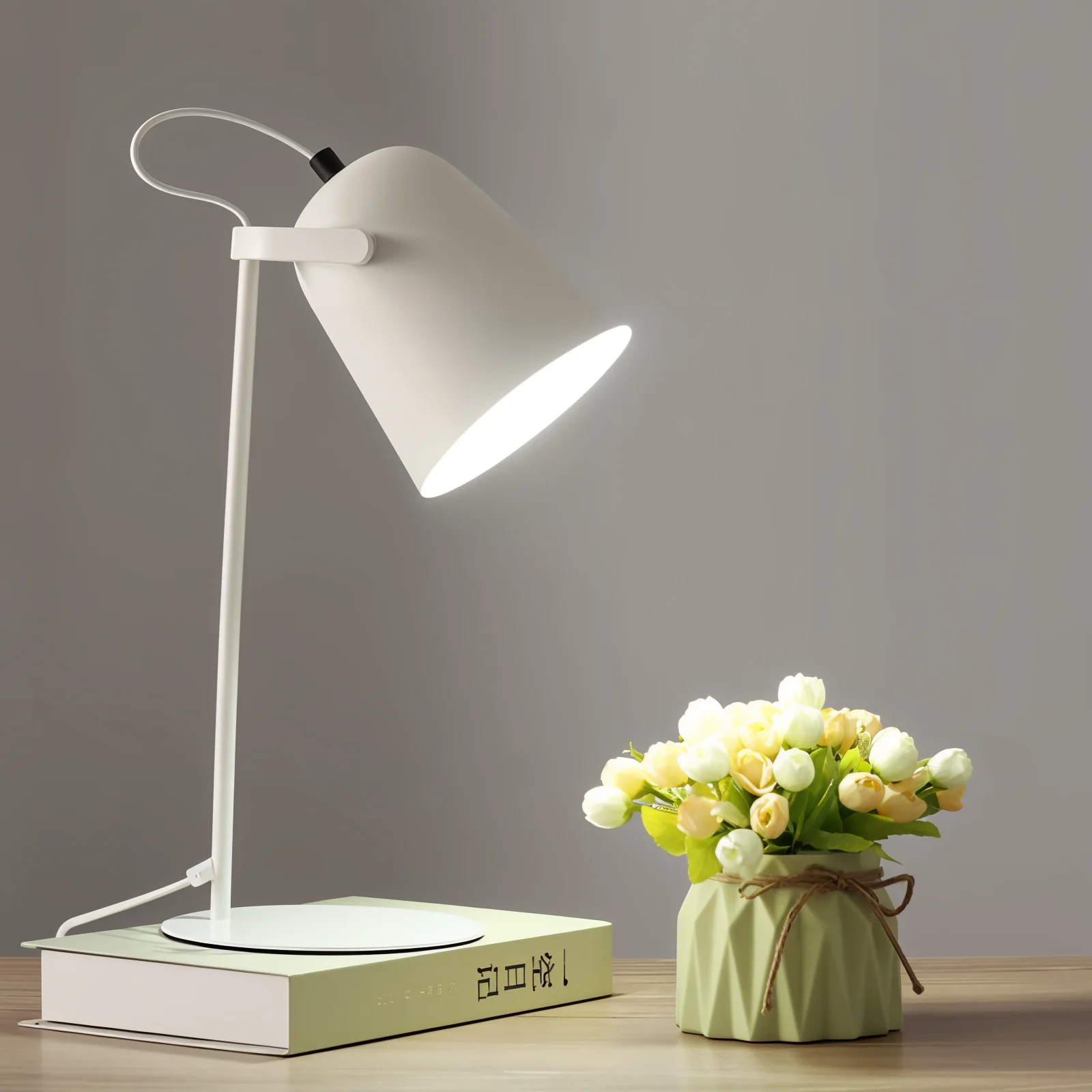 Macaron Table Lamp - Nordic Yellow Desk Lamp - Adjustable Light - Image 10