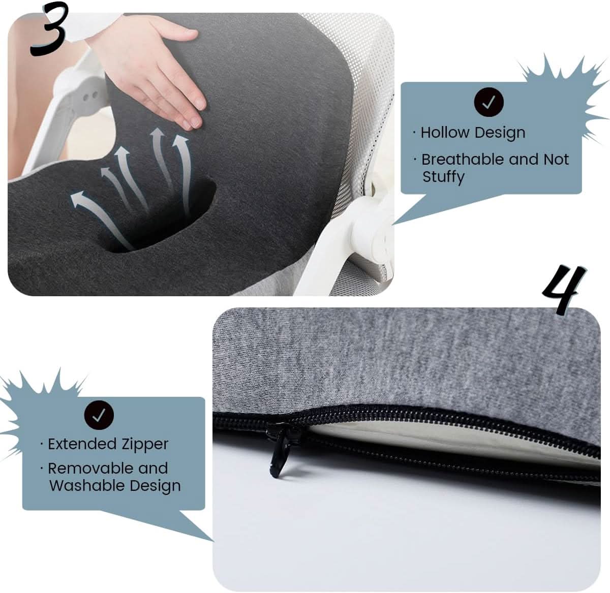 Memory Foam Seat Cushion for Comfort and Support - Image 5