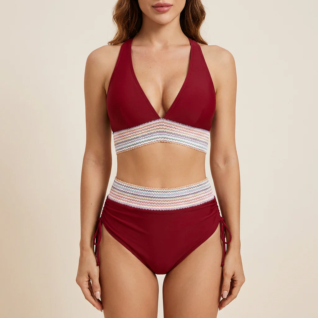 Mirabella™ – High-Waist Tummy-Sculpting Bikini with Ruched Side Cinch - Image 3