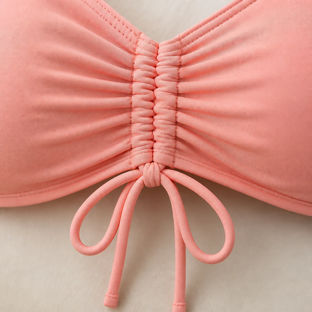 MirageCove™ – High-Waist Boyshort Bikini Set with Adjustable Side Drawstrings - Image 5