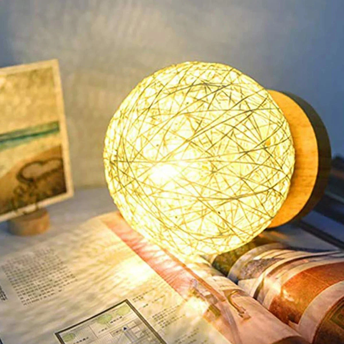 MoonLuxe | Handcrafted Dimmable Rattan Table Lamp - Image 5