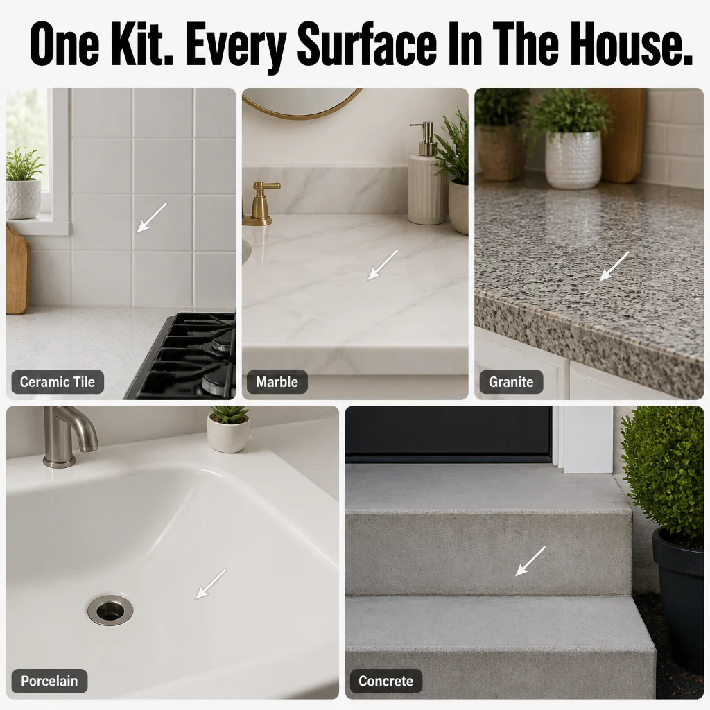 StoneMend™ — Patch Cracks, Chips & Holes In Tiles, Sinks & Stone - Image 4