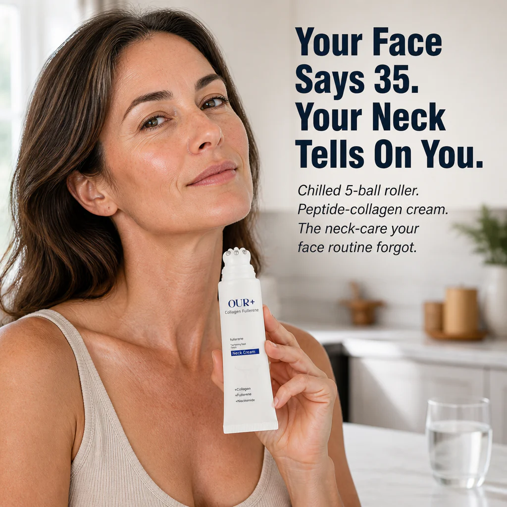 NeckLift Radiance™ — Roll Away Tech Neck With Chilled 5-Ball Peptide Cream