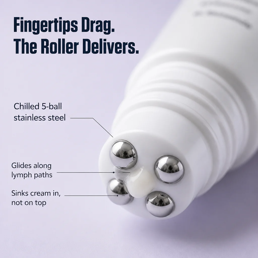 NeckLift Radiance™ — Roll Away Tech Neck With Chilled 5-Ball Peptide Cream - Image 3