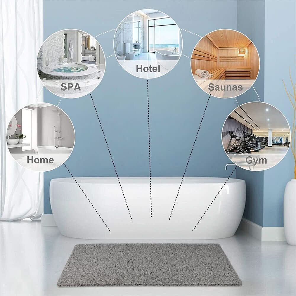 Non-Slip Shower Mat with Drainage System - Image 4