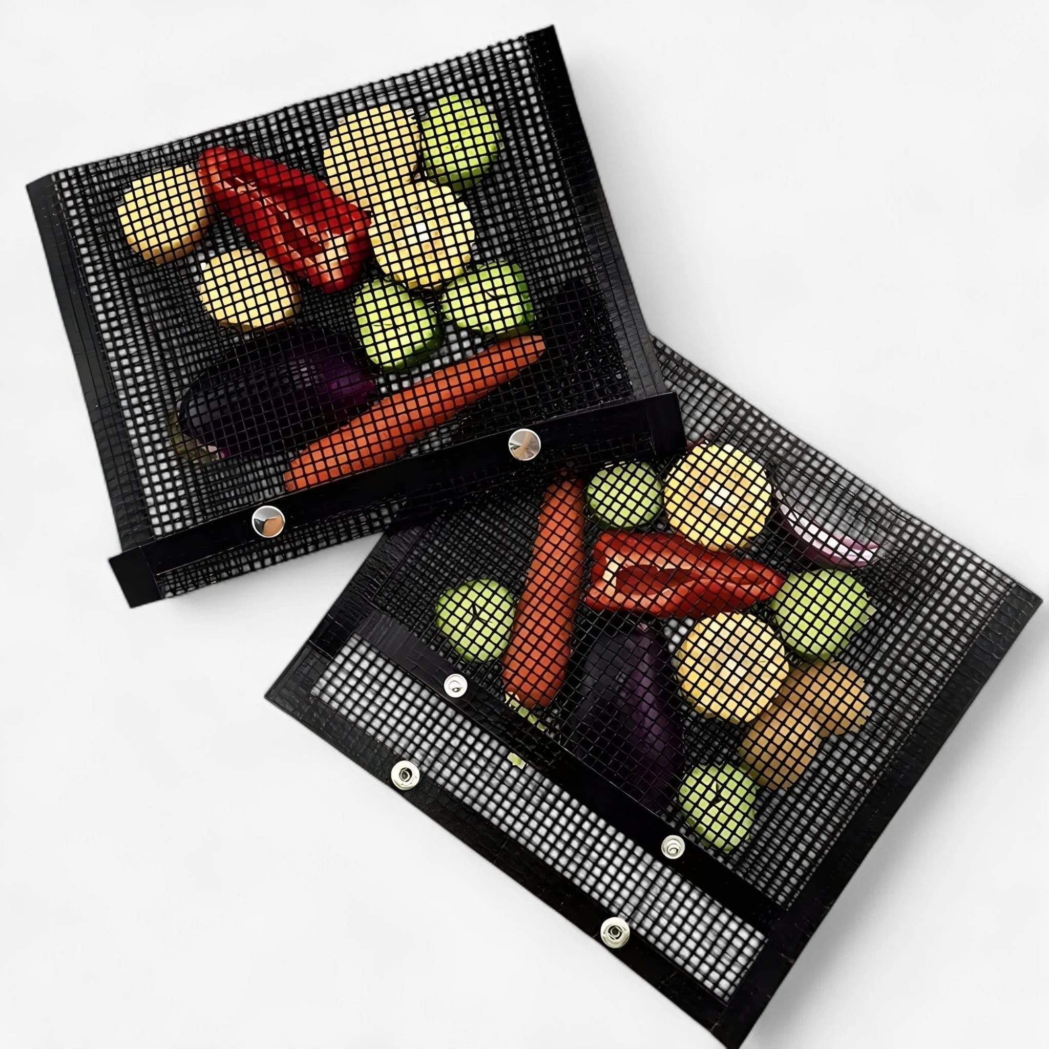 Non-Stick Grill Bags Set of 3 for Vegetables and Meat - Image 2
