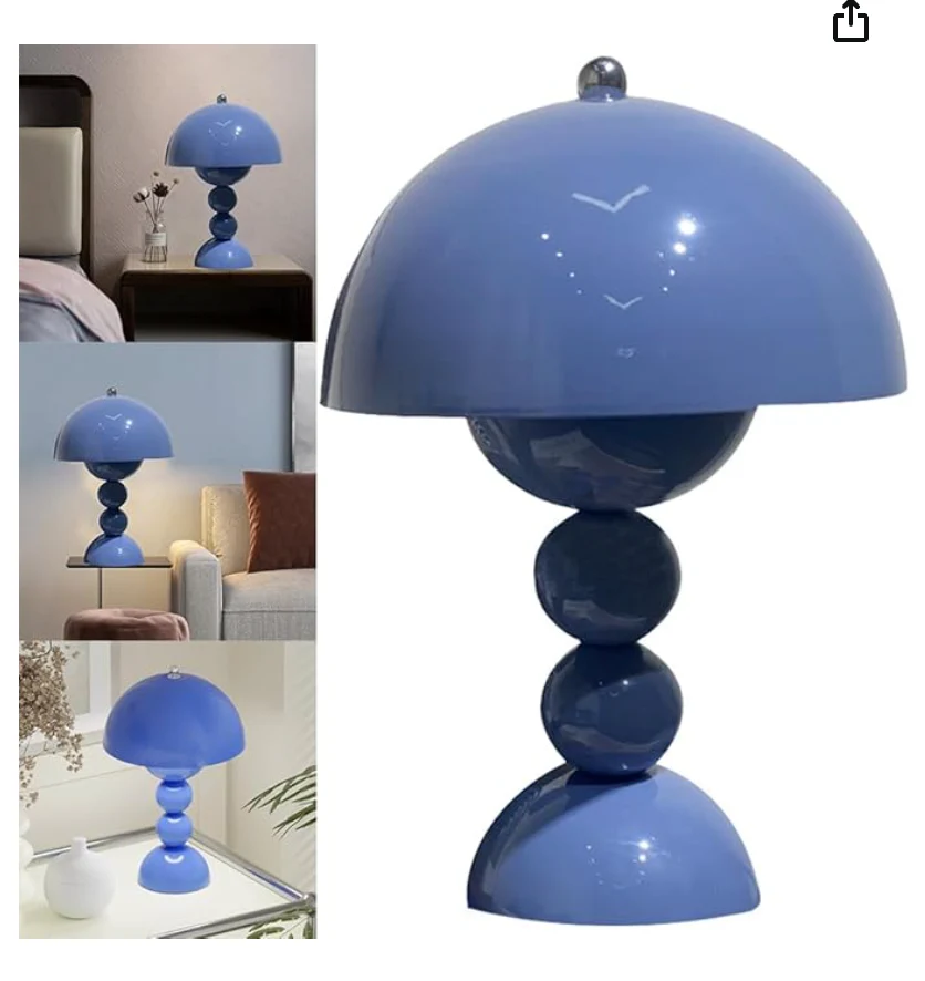 Nordic Mushroom Dimmable LED Table Lamp | USB Rechargeable - Image 8
