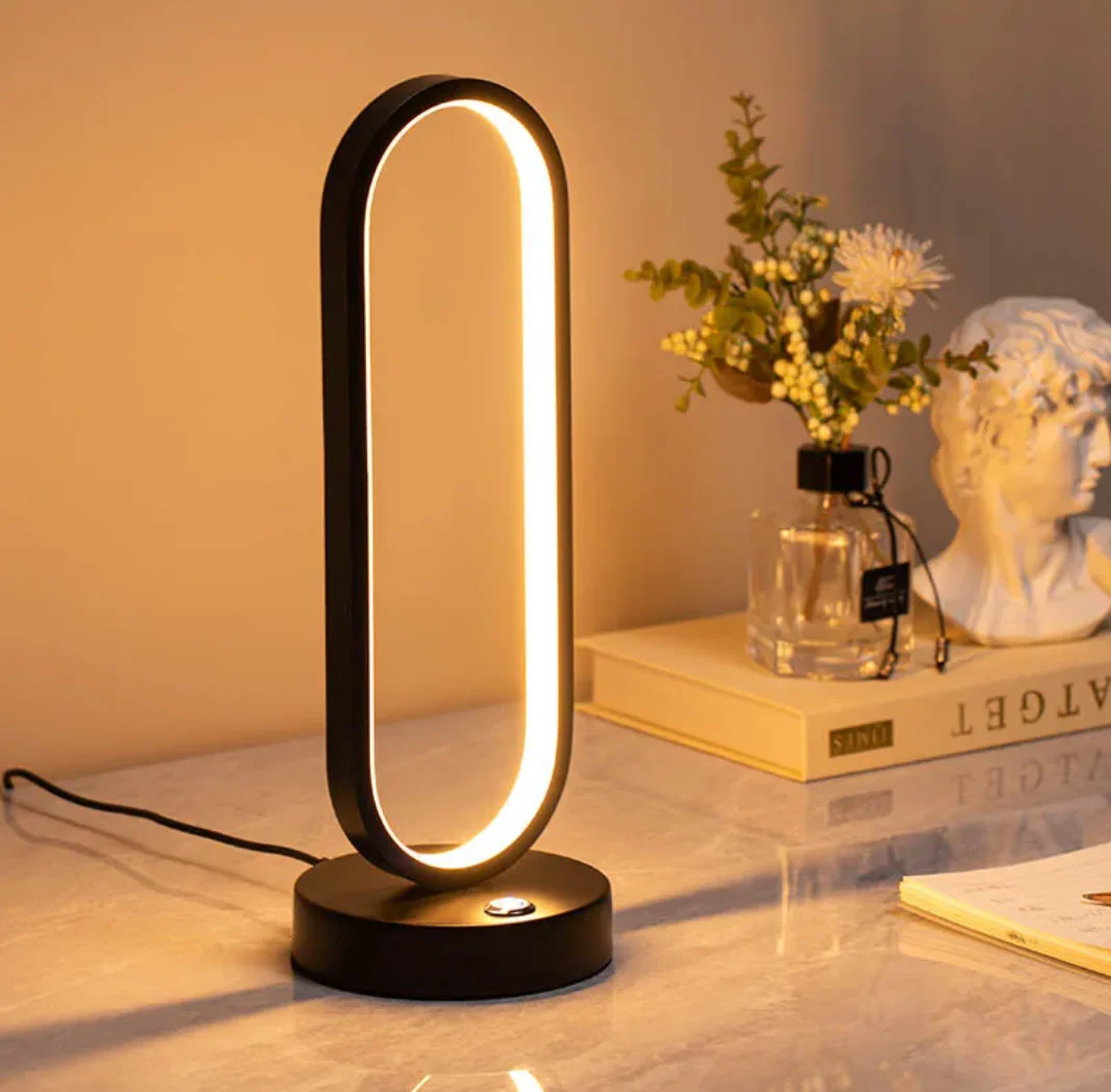 OvalGlow | Dimmable Modern Touch Control LED Desk Lamp with 3 Colors - Image 3