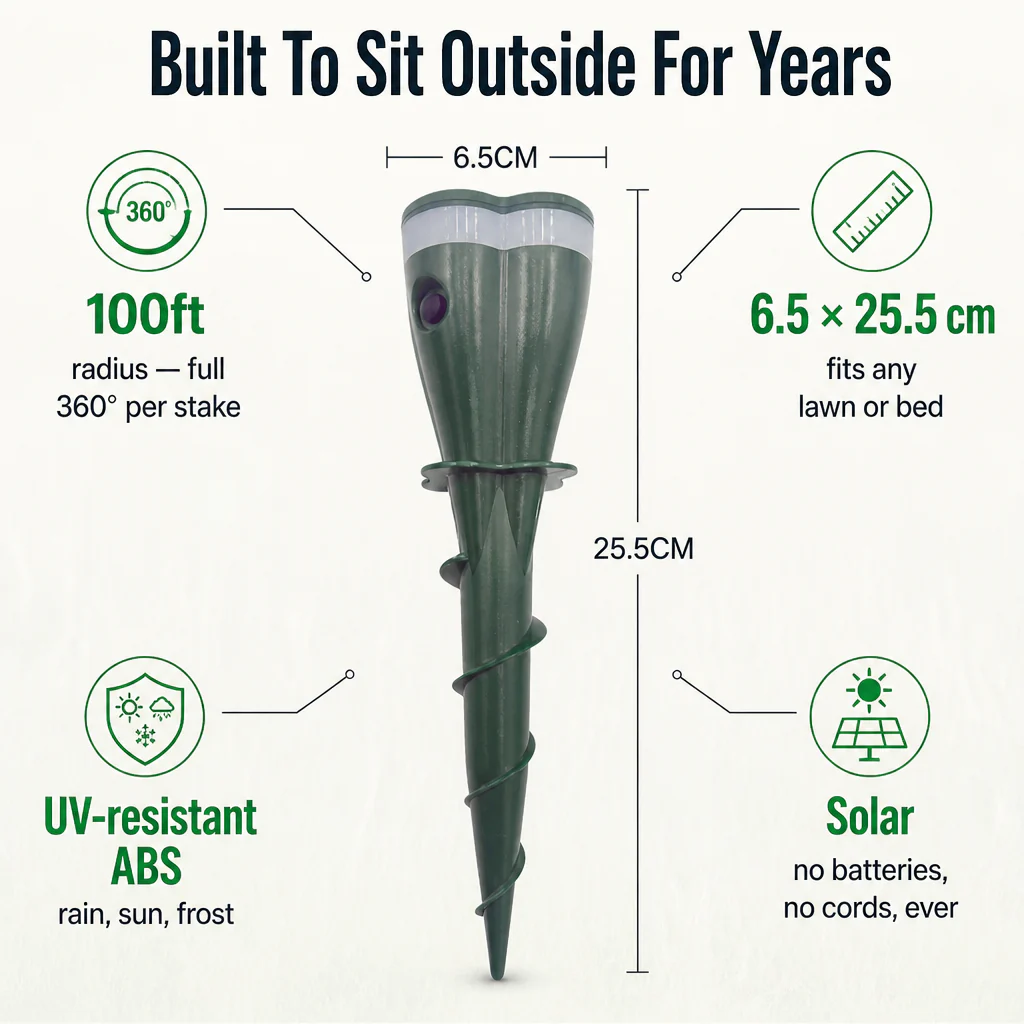 PestGuard™ — Drive Moles, Voles & Groundhogs Out With 100ft Silent Solar Pulses - Image 5