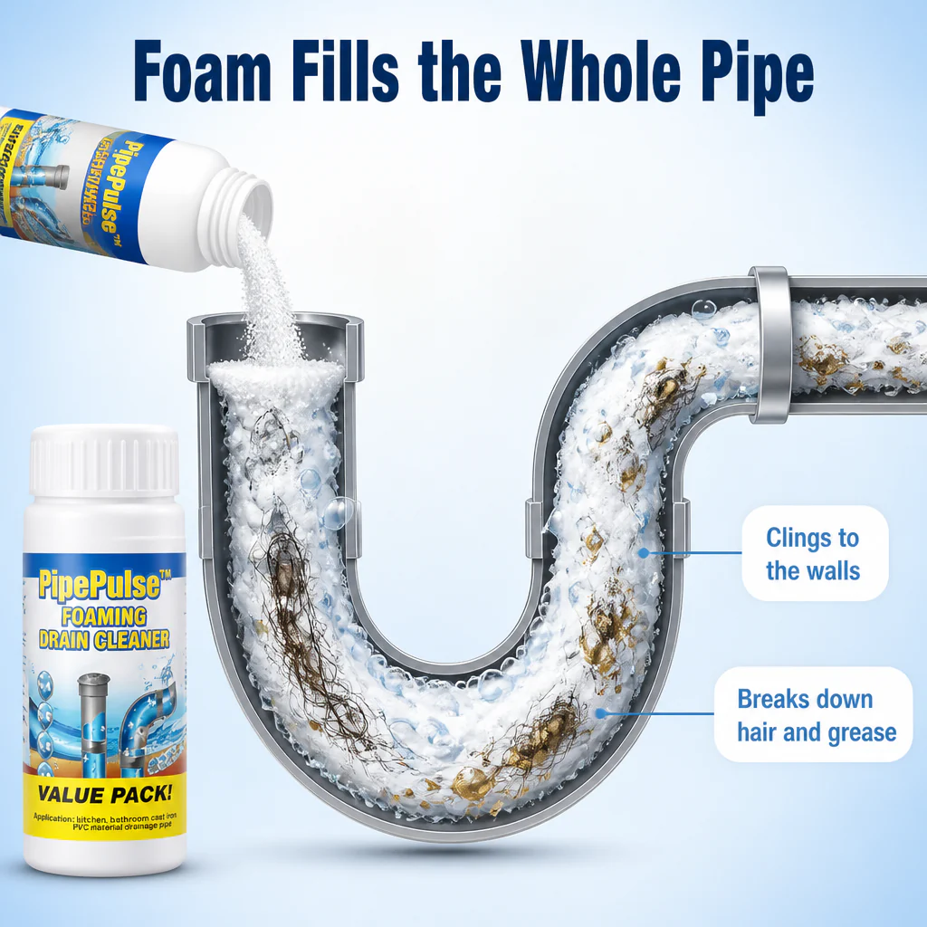 PipePulse™ — Dissolve Hair, Grease & Gunk and Reopen Slow Drains in 20 Minutes - Image 3